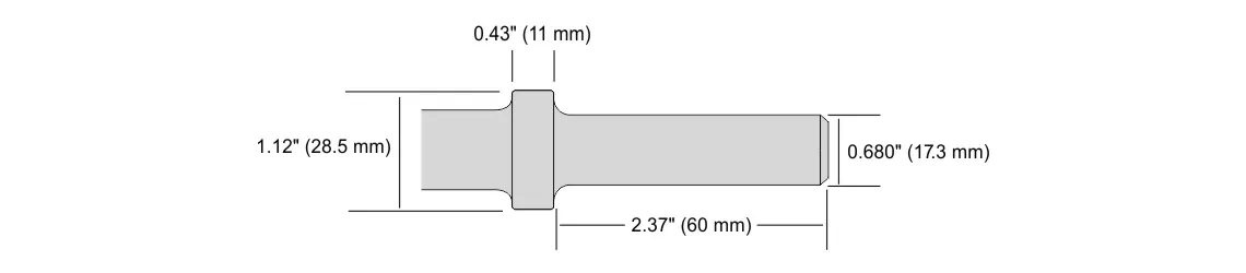 Chuck/Shank - 0.680"Round Shank - Oval Collar